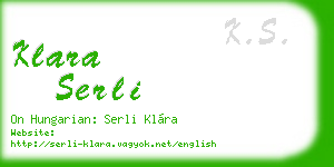klara serli business card